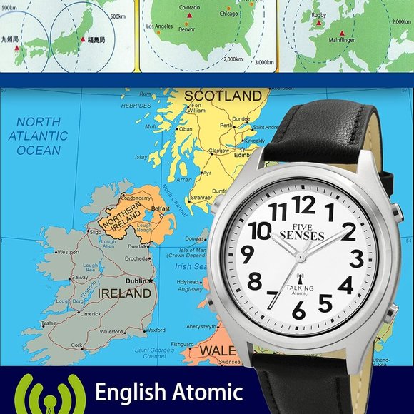Five Senses Atomic English Talking‎ Watch for Seniors with Louder Alarm Clock